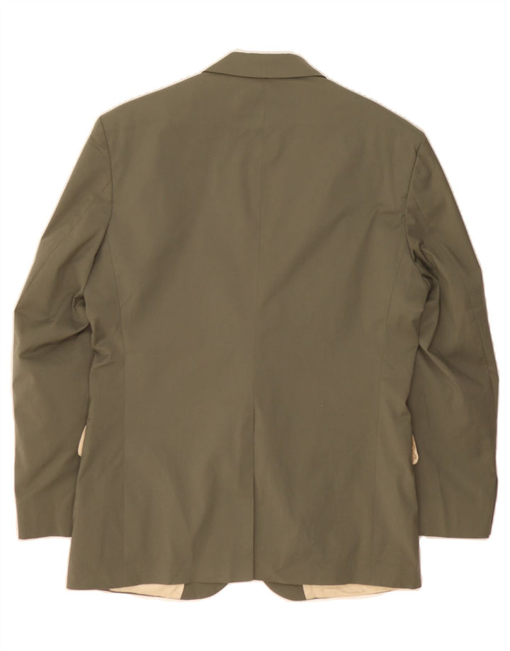 L.L.BEAN Mens 2 Button Blazer Jacket UK 40 Large Khaki Polyester Vintage L.L.Bean and Second-Hand L.L.Bean from Messina Hembry 