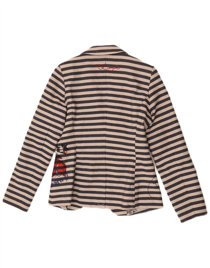 Jachetă Blazer Desigual pentru femei cu grafică EU 38 Medium Bleumarin cu dungi