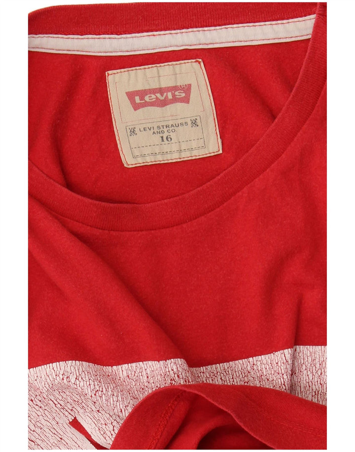 Tricou grafic pentru băieți Levi's Top 15-16 ani roșu