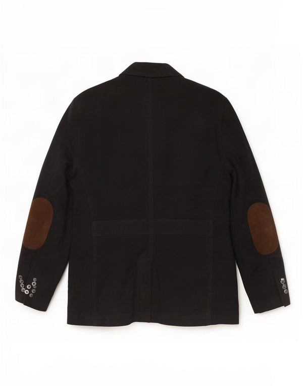 Blazer Massimo Dutti pentru bărbați, cu 3 nasturi, UK 44 2XL, bumbac negru