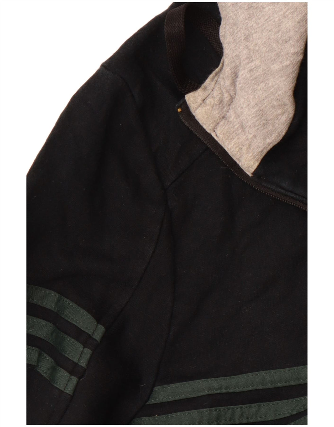 Pulover ADIDAS pentru bărbați, cu grafic, cu fermoar și cu glugă, UK 40/42, bleumarin mediu