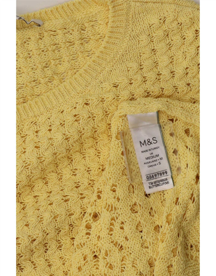 Bluză din croșetat pentru femei Marks & Spencer, UK 12, poliester galben mediu