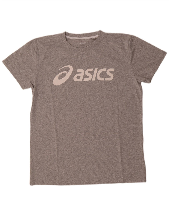 Tricou grafic Asics pentru bărbați Top mare din bumbac cu pete gri