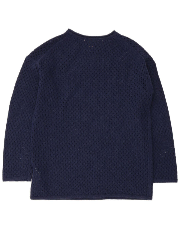 Pulover de damă Massimo Dutti cu gât de barcă supradimensionat UK 6 XS bleumarin