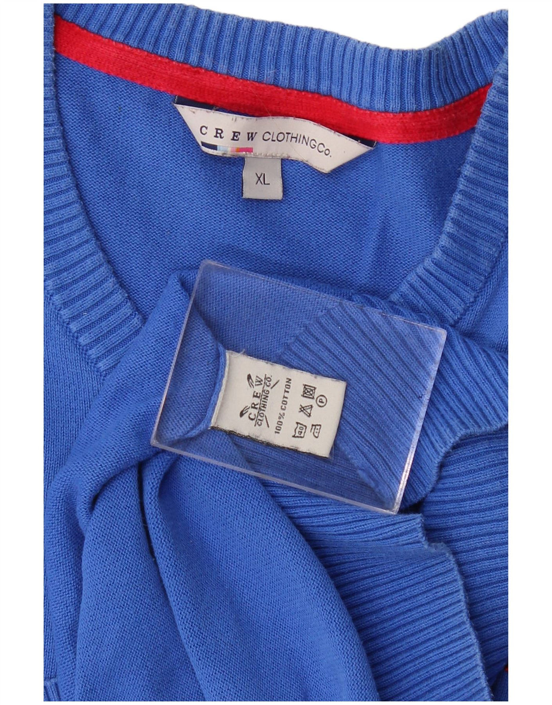 Crew Clothing Pulover cu decolteu în V pentru bărbați XL Bumbac albastru