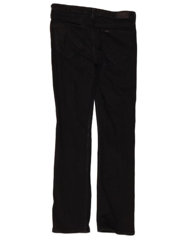 Pantaloni casual drepti pentru femei Lee Marlin W29 L31 bumbac negru