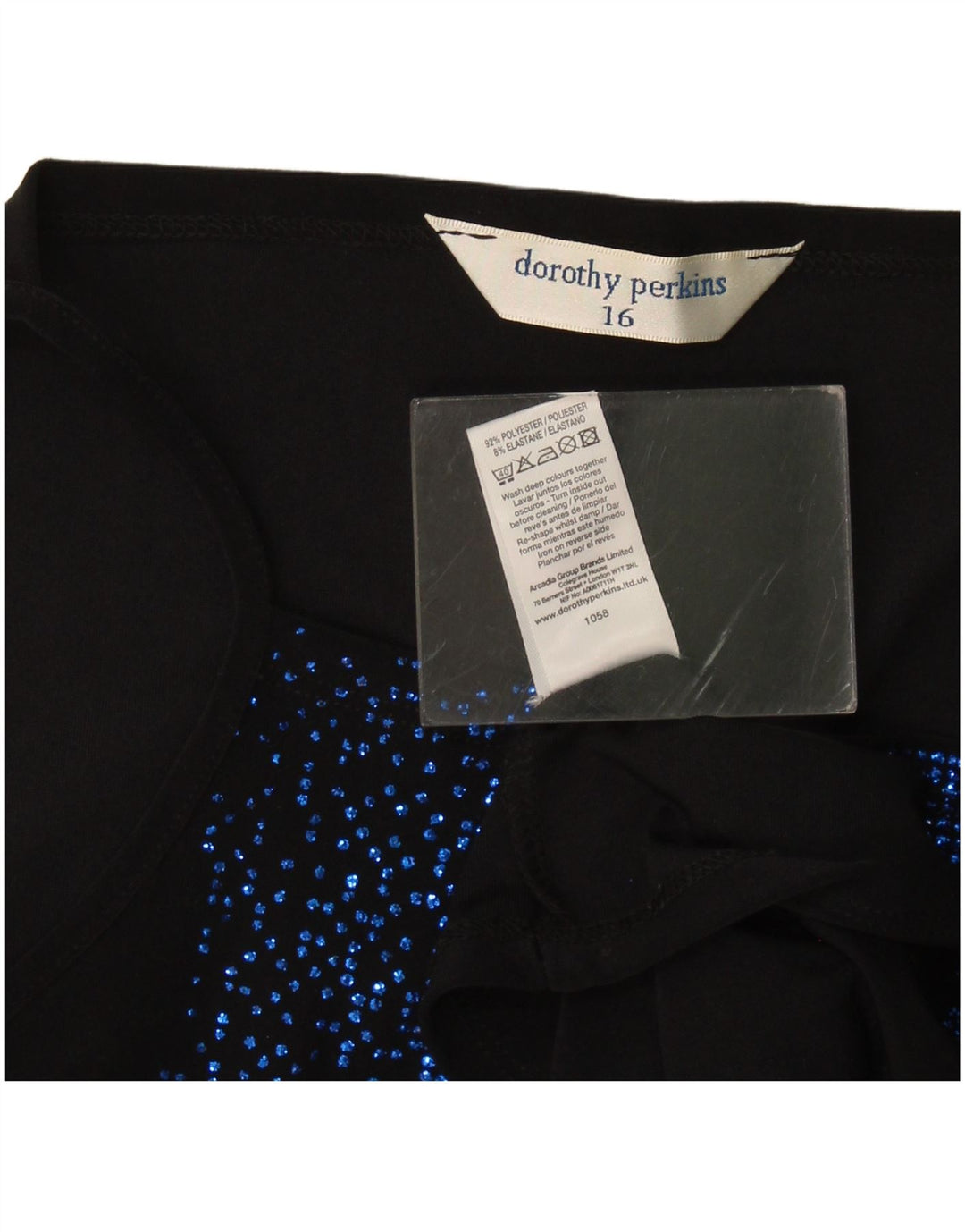 Dorothy Perkins Cami Top pentru femei UK 16 Poliester negru mare