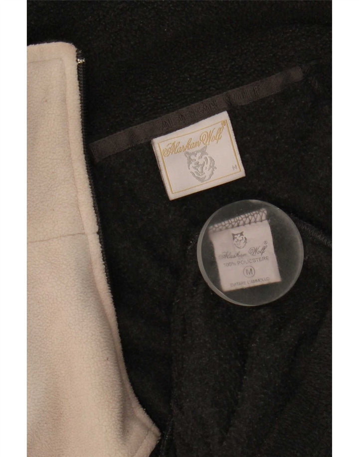 Jachetă vintage pentru bărbați din lână UK 38 Medium Black Colorblock Poliester
