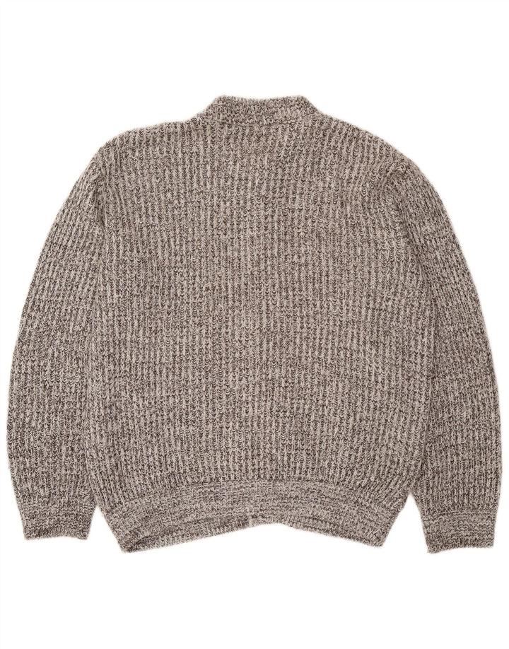 Cardigan Vintage pentru bărbați, mare, gri cu pete