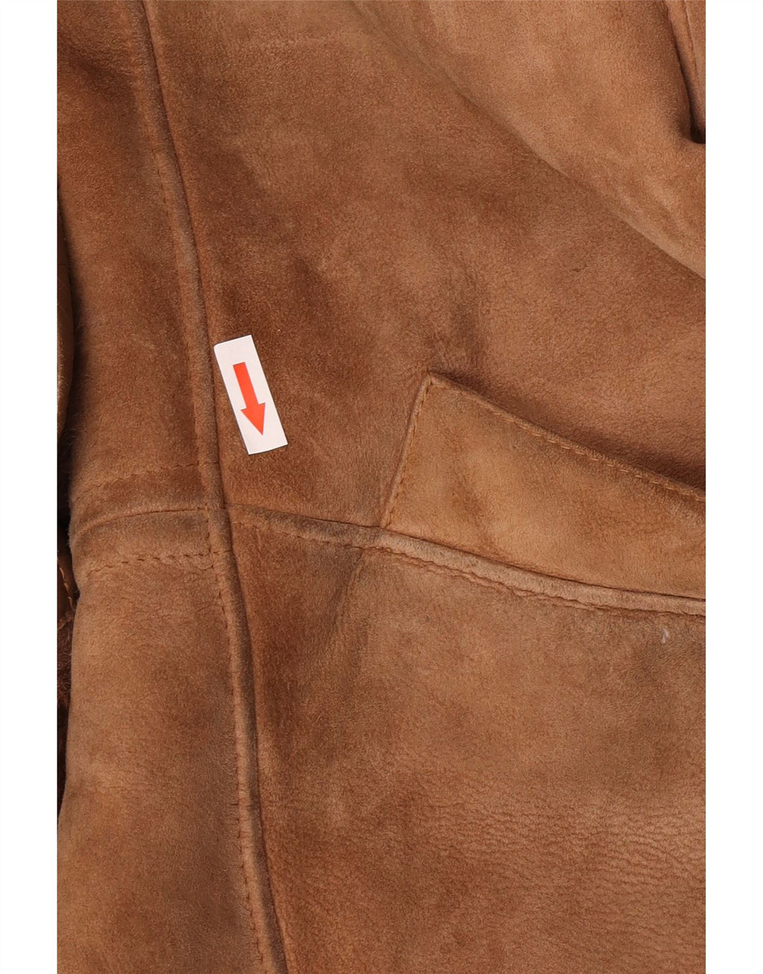 Jachetă din shearling supradimensionată pentru femei Vintage EU 40 Maro mediu din shearling