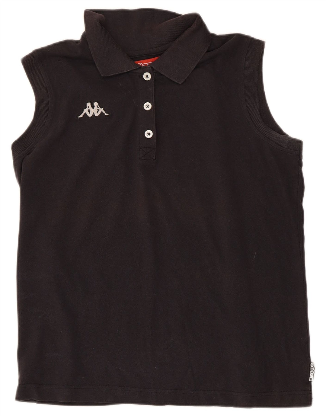 KAPPA Tricou polo fără mâneci pentru femei UK 18 XL Negru