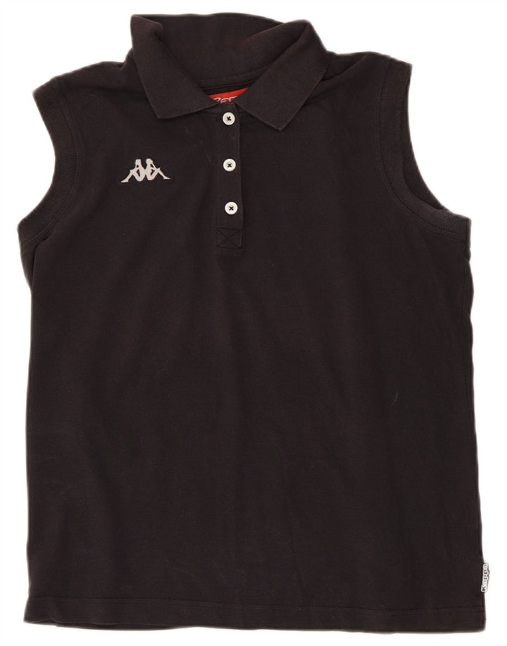 KAPPA Tricou polo fără mâneci pentru femei UK 18 XL Negru