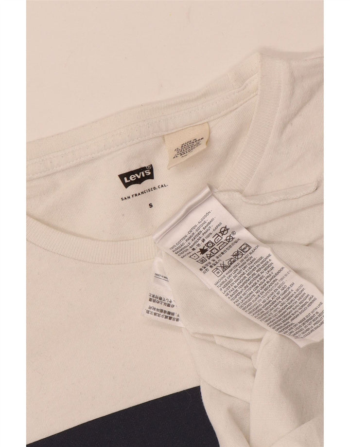 Tricou grafic pentru bărbați LEVI'S Top mic din bumbac alb