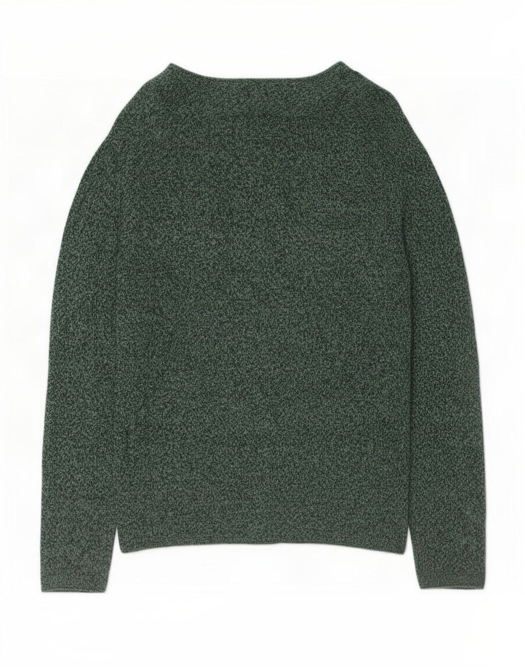 Pulover pentru bărbați Zara, cu gâtul nasturii, verde mediu pestat