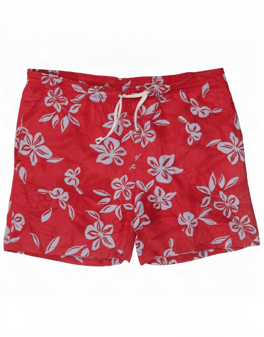 Crew Clothing Pantaloni scurți de înot pentru bărbați, mari, roșii, florale