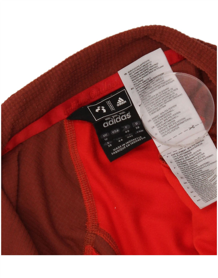 Jachetă de top pentru trening Adidas pentru femei UK 12 Maro mediu Poliester color bloc