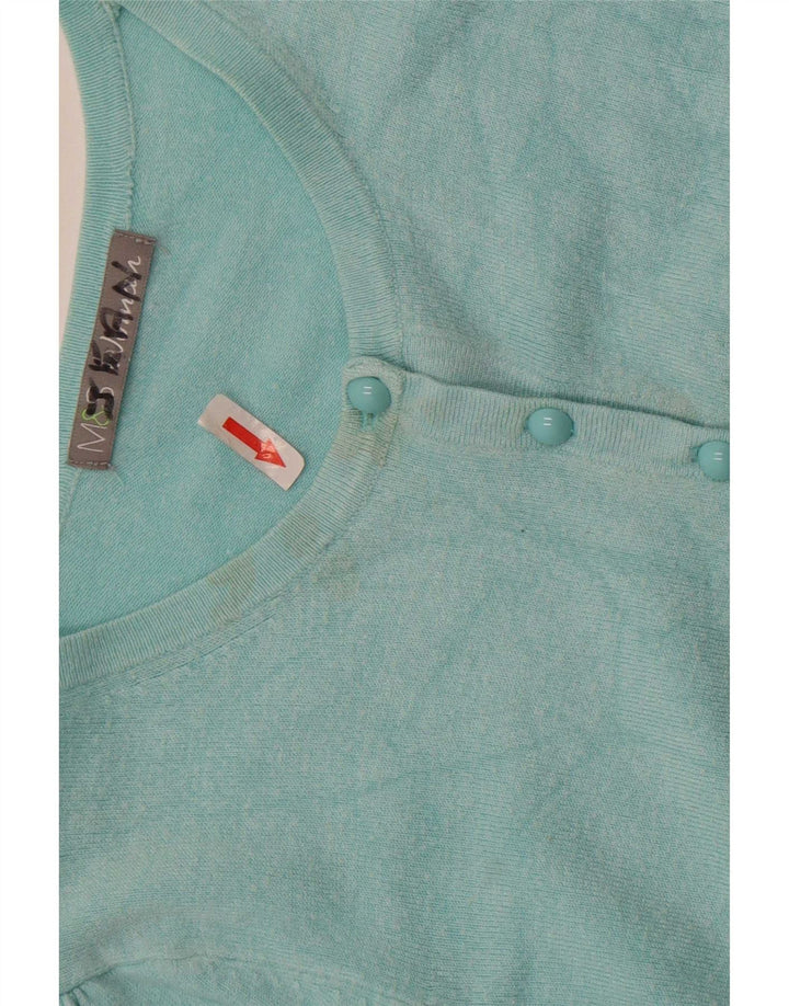 Pulover cardigan pentru femei Marks & Spencer UK 12 Medium Turcoaz Viscose