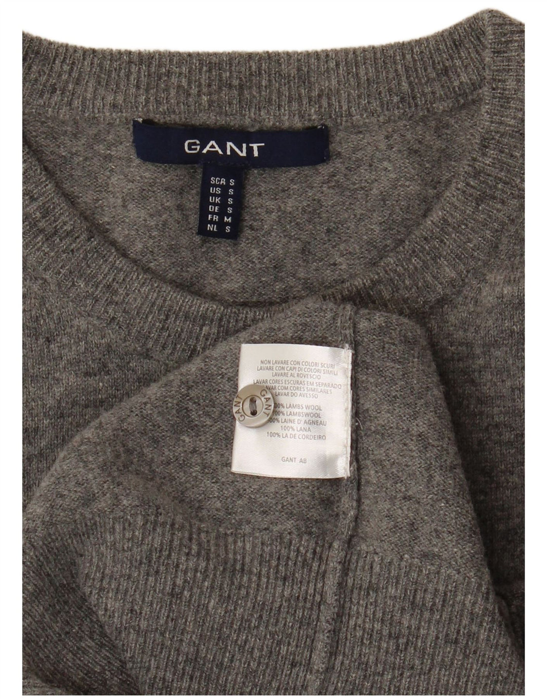 Pulover cardigan pentru femei GANT UK 10 Lână gri mică