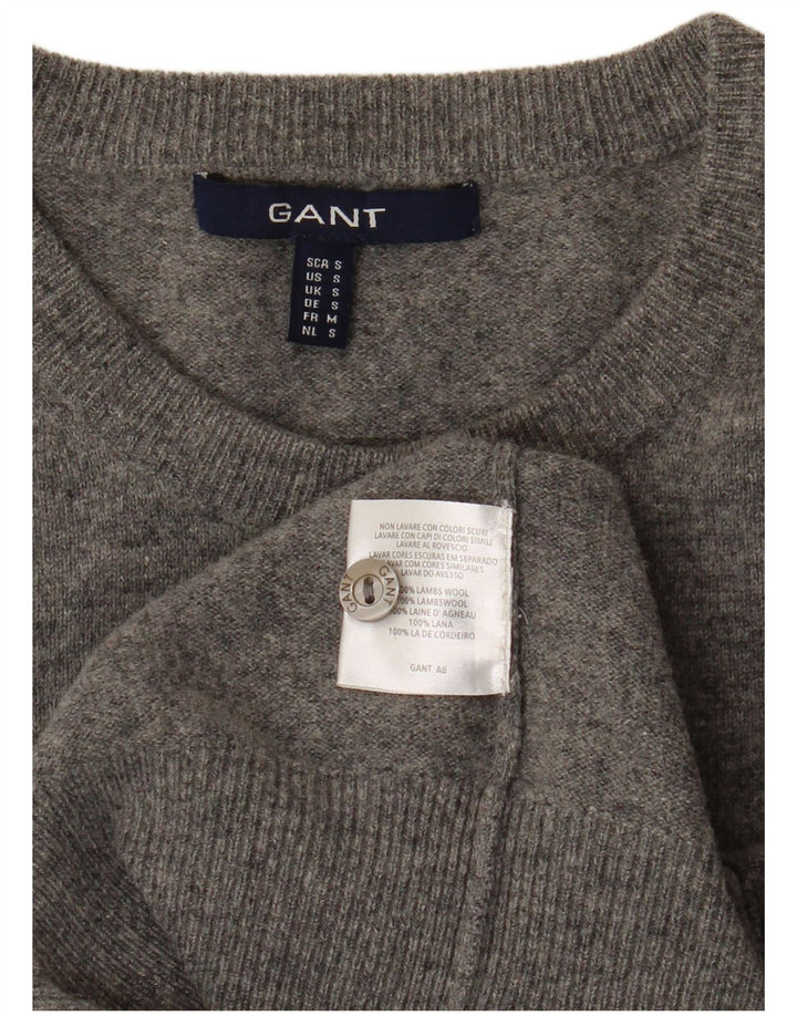 Pulover cardigan pentru femei GANT UK 10 Lână gri mică