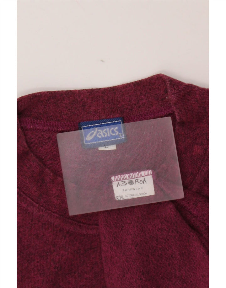 Tricou pentru bărbați Asics Top mare din bumbac cu pete burgundy