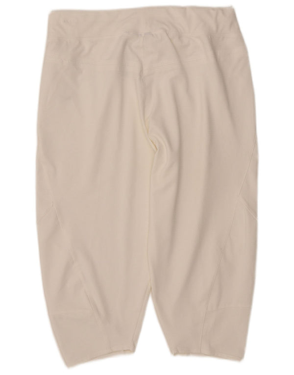 Pantaloni de trening Nike Dri Fit Capri pentru femei Marea Britanie 14/16 Poliester alb mare