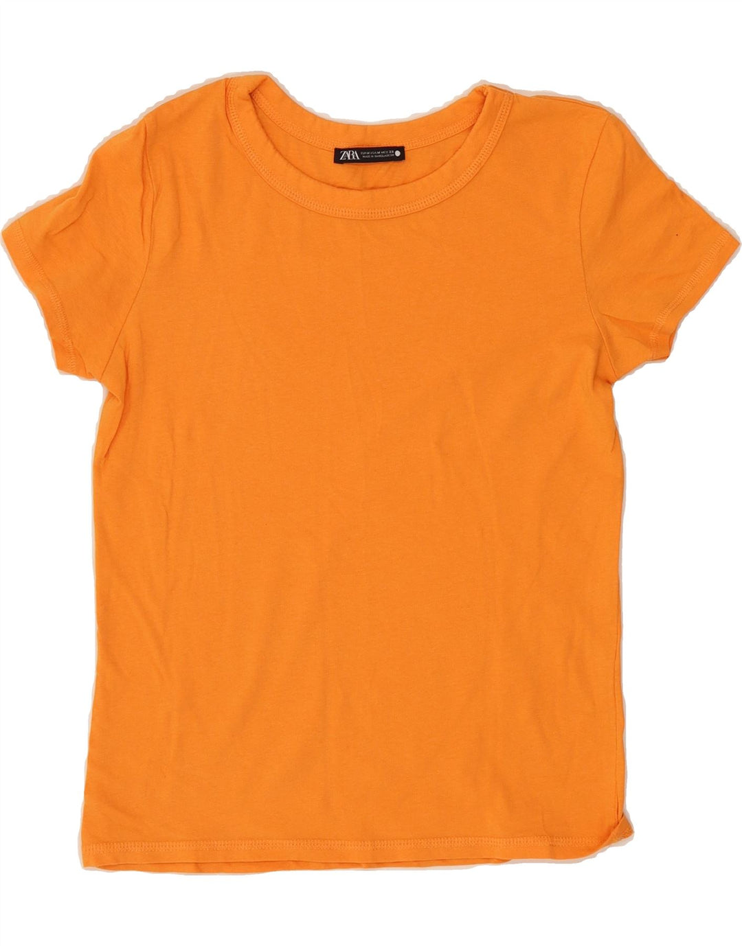 ZARA Womens T-Shirt Top UK 12 Medium Orange Vintage Zara and Second-Hand Zara from Messina Hembry 