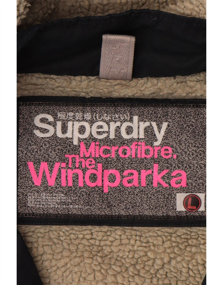 Jachetă Windbreaker The windparka pentru femei Superdry UK 14, mare, bleumarin