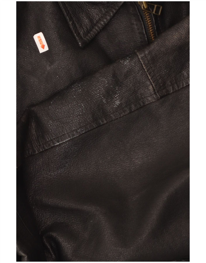 MILAN Jachetă de piele pentru bărbați UK 40, mare, neagră