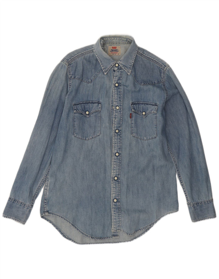 Cămașă de blugi pentru bărbați Levi's, bumbac albastru mic