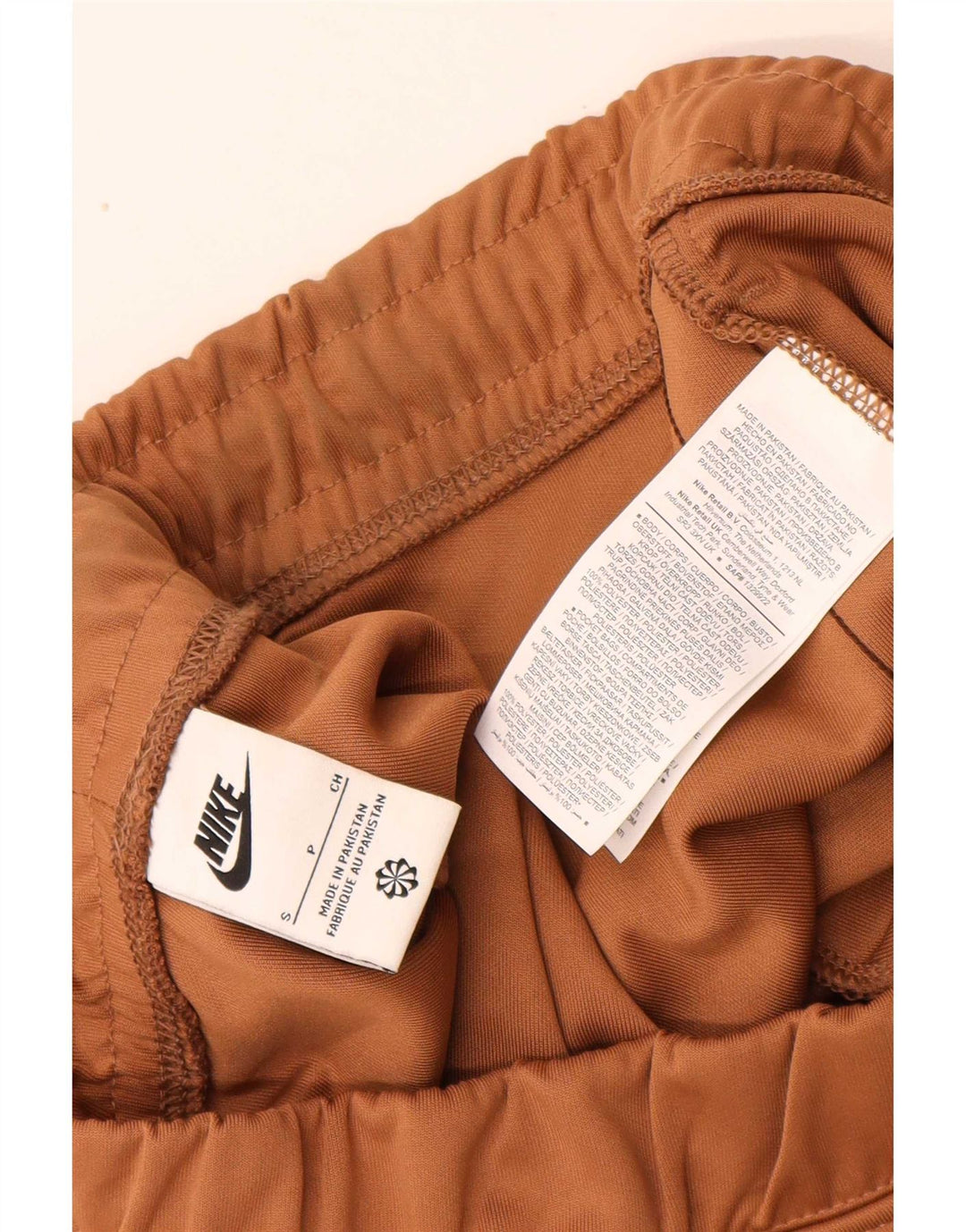 Pantaloni scurti sport grafic Nike pentru femei UK 10, maro, poliester