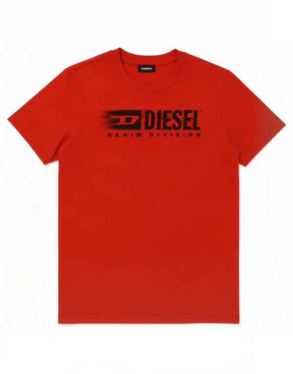 Tricou Grafic Diesel Băieți Top 9-10 Ani Bumbac Roșu