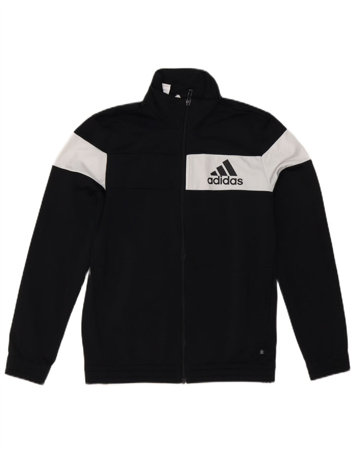 Jachetă de trening pentru băieți Adidas 11-12 ani, negru, poliester