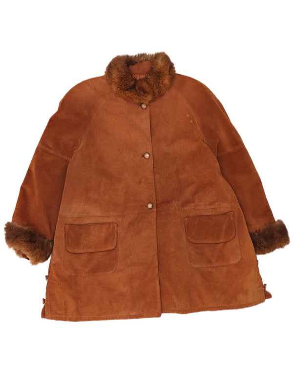 Pardesiu de piele intoarsa pentru femei Pascucci EU 44 XL maro