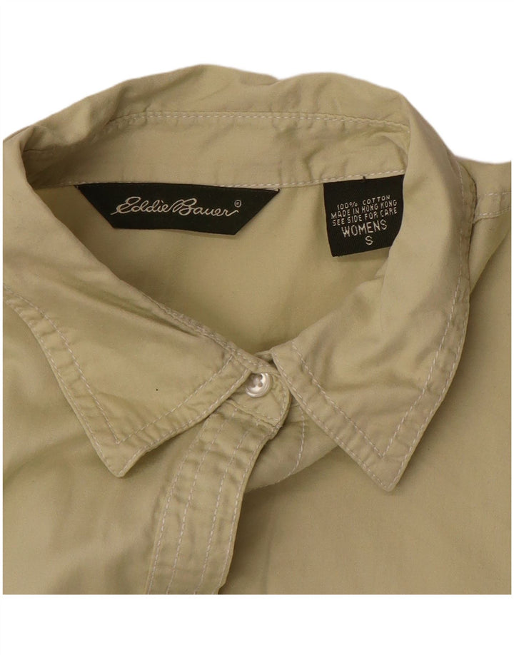 Cămașă pentru femei Eddie Bauer UK 10 mic, bej, bumbac