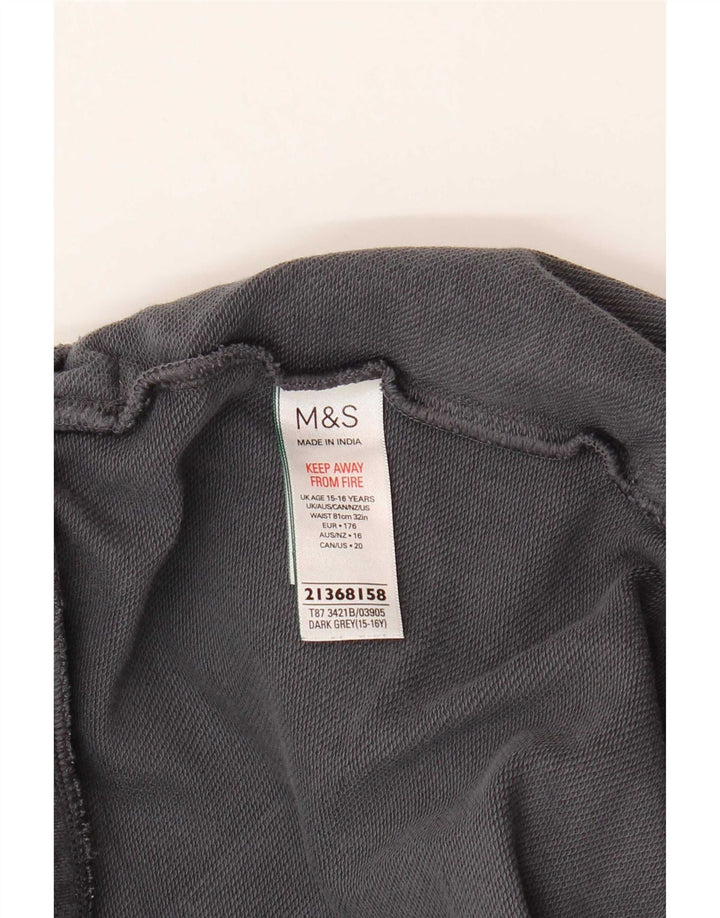 Pantaloni scurți sport Marks & Spencer pentru băieți 15-16 ani, bumbac gri
