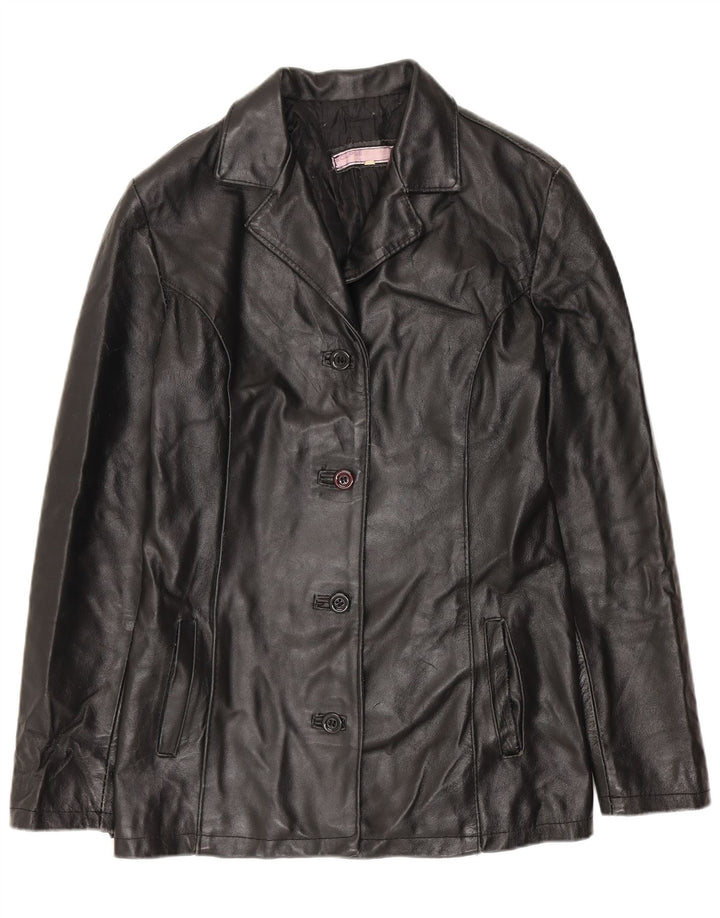 Jachetă de piele pentru femei ECLIPSE UK 10 Small Black