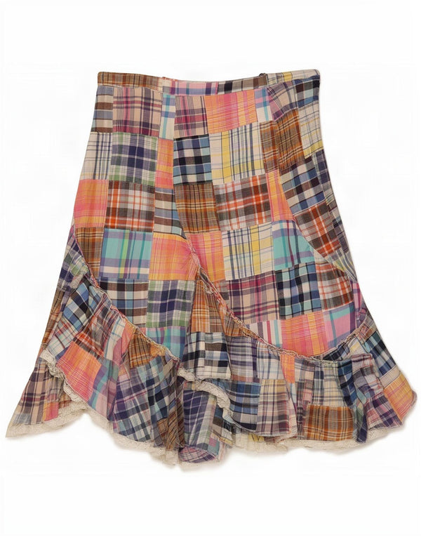 Fusta evazată pentru femei Vintage IT 42 Medium W29 Bumbac mozaic multicolor