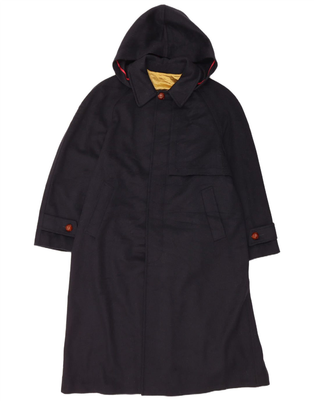 Pardesiu pentru bărbați Vintage cu glugă IT 48 Medium Bluemarin Lână