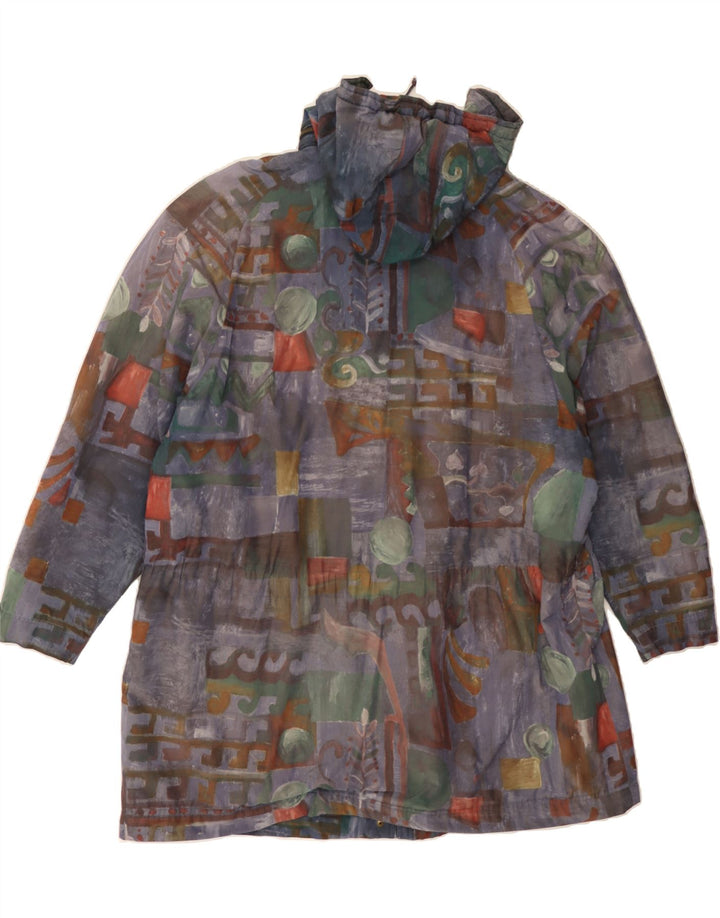 VINTAGE Womens Abstract Pattern Hooded Padded Coat EU 46 XL Multicoloured Vintage Vintage and Second-Hand Vintage from Messina Hembry 