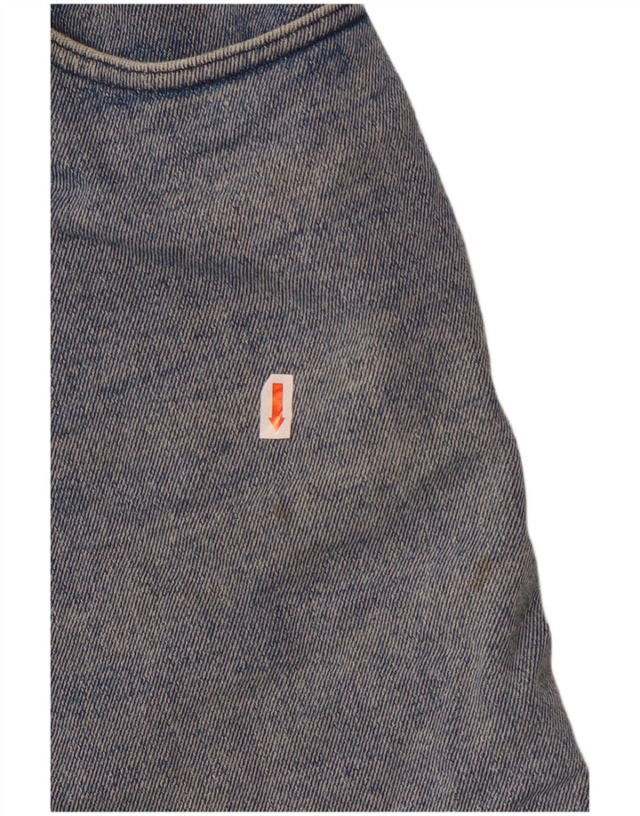 Fusta mini denim pentru femei Quarry W31 bumbac albastru mediu