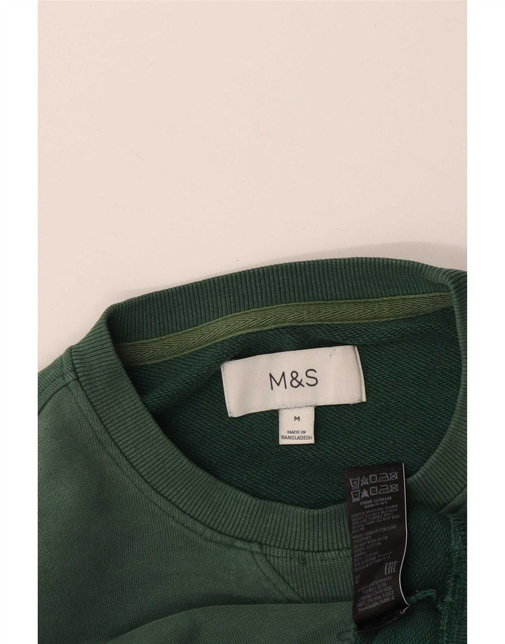 Hanorac grafic pentru bărbați Marks & Spencer, pulover, bumbac verde mediu