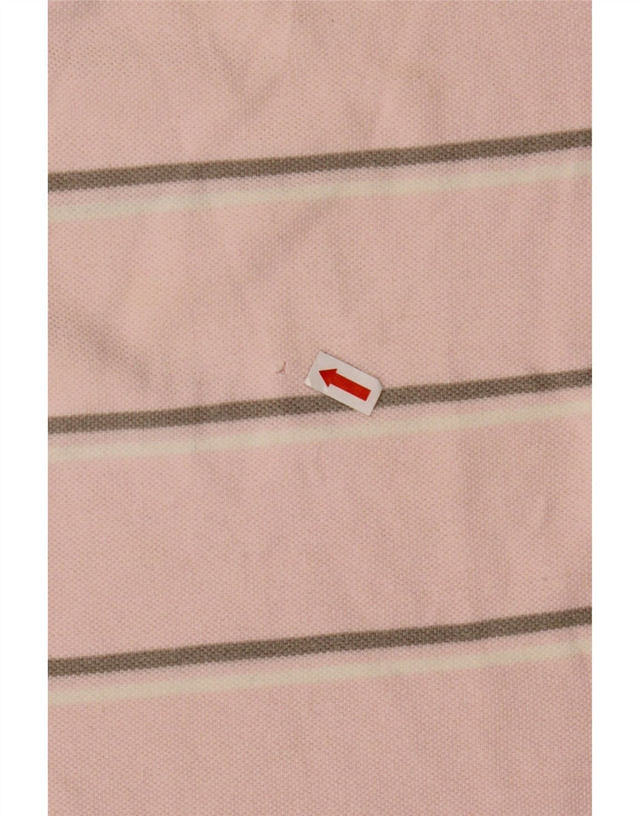 Cămașă polo Fred Perry pentru băieți 12-13 ani, mare, bumbac cu dungi roz