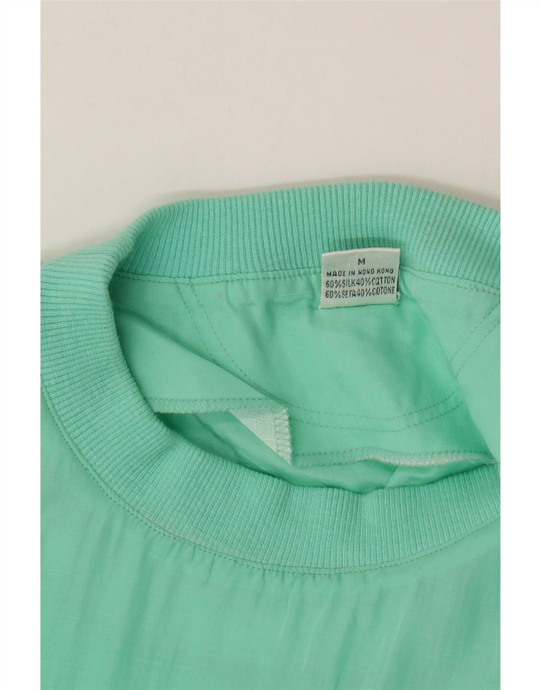 VINTAGE Tricou Bărbați Top Medium Turcoaz Silk