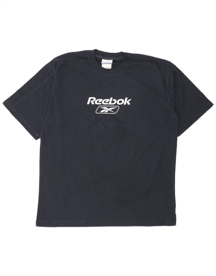 Tricou grafic pentru bărbați Reebok Top mare din bumbac bleumarin