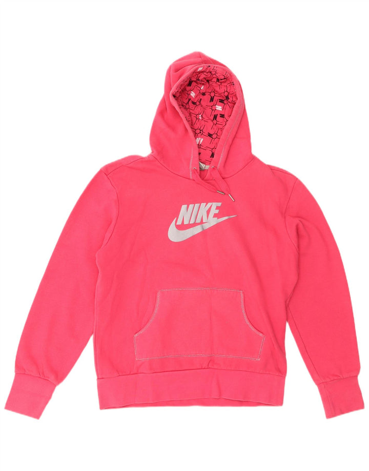 Pulover NIKE pentru damă, cu hanoră grafică, UK 16/18 XL, bumbac roz