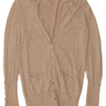 Pulover cardigan pentru femei Zara UK 12 Medium Beige Rayon