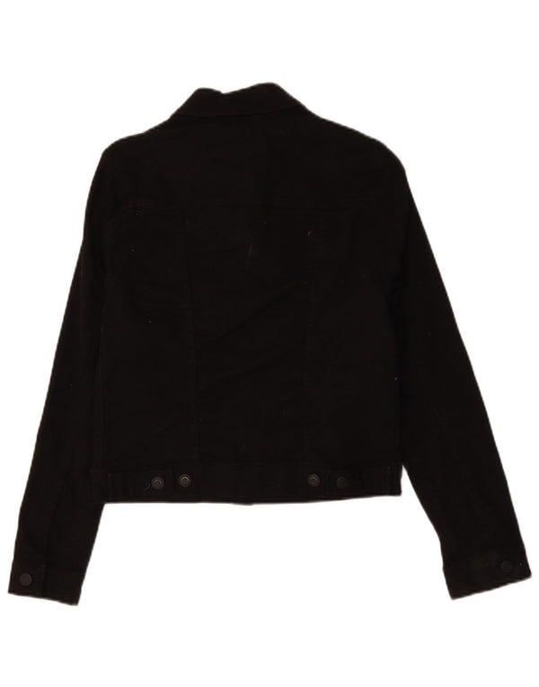 Levi's Womens Denim Jacket UK 6 XS Black Cotton