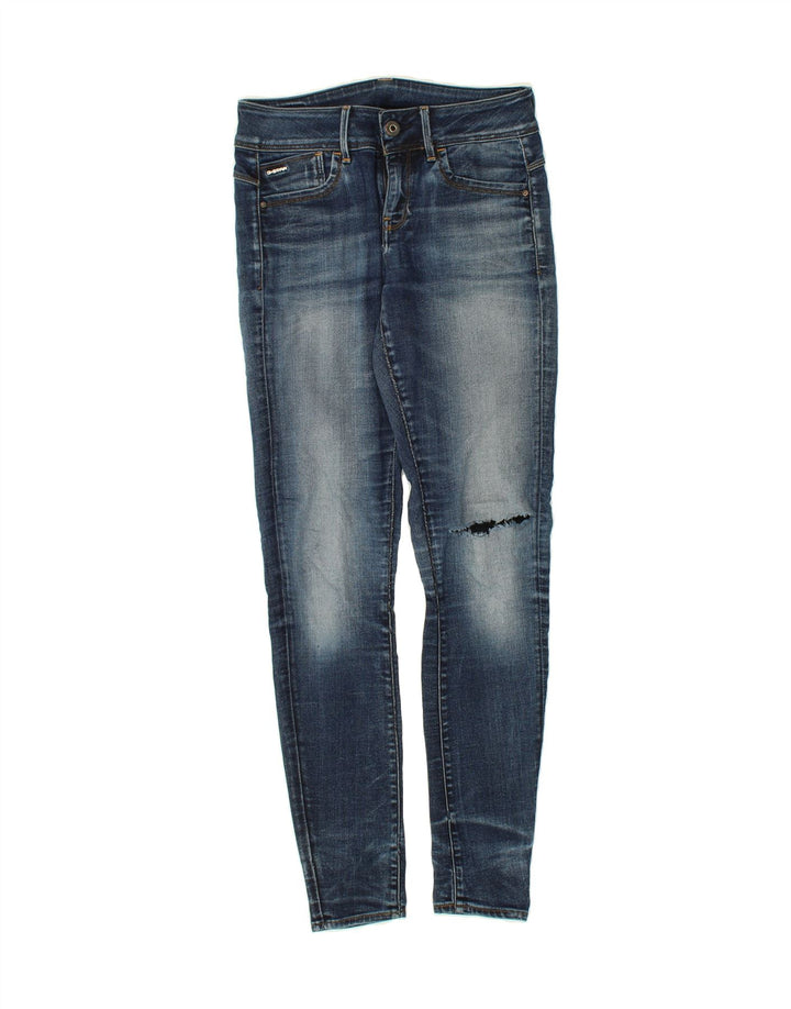 G-STAR Womens Distressed Slim Jeans W29 L32 Blue Cotton | Vintage G-Star | Thrift | Second-Hand G-Star | Used Clothing | Messina Hembry 