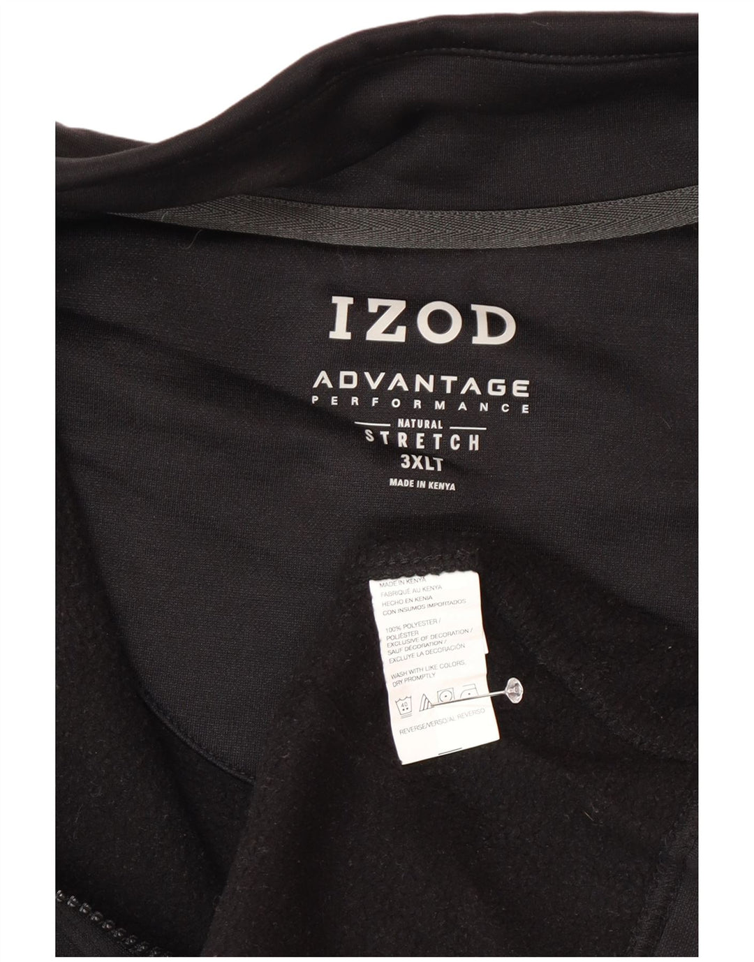 Jachetă de trening pentru bărbați Izod, fără mâneci, 3XL, poliester negru