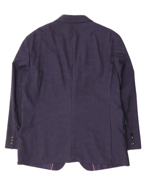 Jachetă blazer croită pentru bărbați Tommy Hilfiger EU 56 3XL bleumarin cu dungi